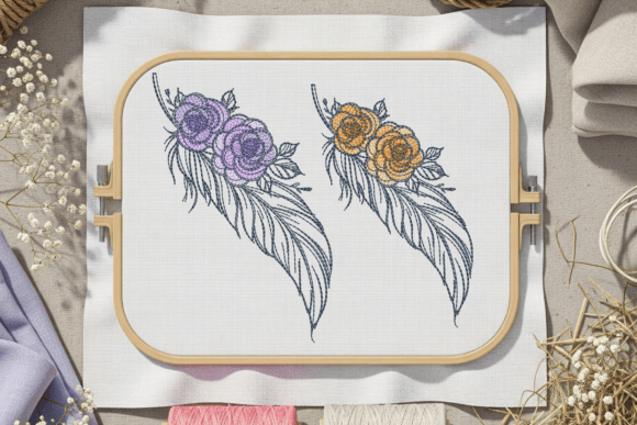Elegant Floral Feather Embroidery Review