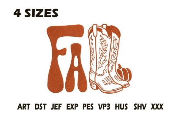 Fall Cowboy Boots Embroidery Design Review
