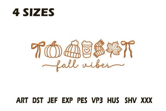 Fall Vibes Outline Embroidery Design Review