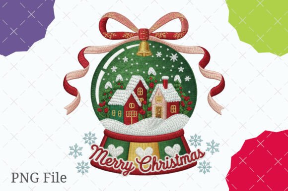 Faux Embroidery Winter Village Snow Globe Review