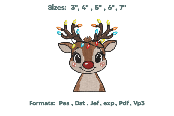 Reindeer Christmas Lights Embroidery Review