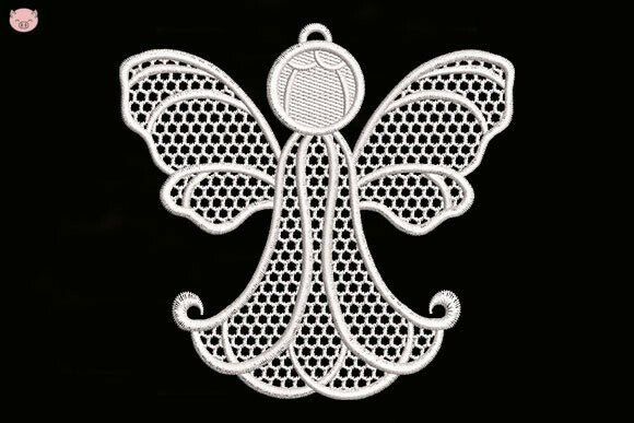 Review: Angel Christmas Ornament Embroidery for Boutique Sweatshirts