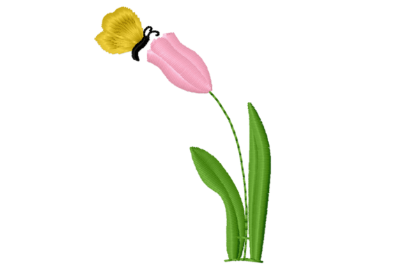 Review: Butterfly and Tulip Embroidery Design