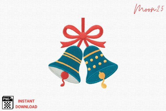 Review: Christmas Bells and Bow Embroidery PNG