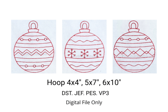 Review: Christmas Ornament Redwork Embroidery