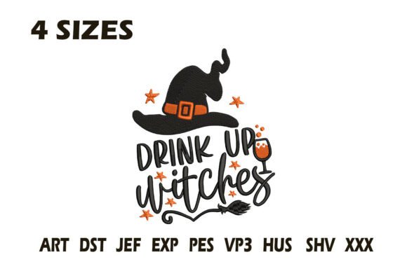 Review: Drink Up Witches Halloween Embroidery