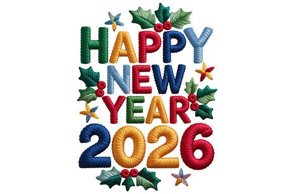 Review: Embroidery Happy New Year 2026 Png for Holiday Crafts