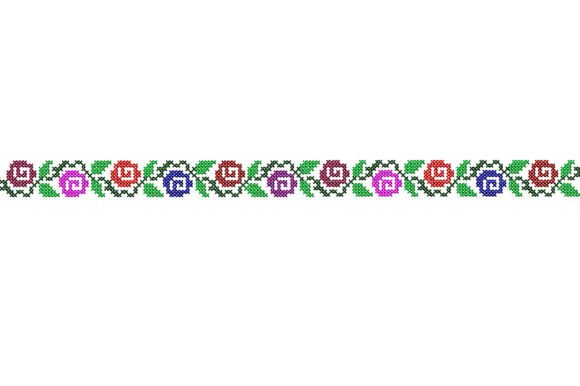 Review: Flowers Border Cross Stitch Embroidery for Real Projects