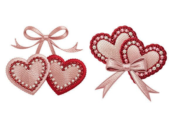 Review: Hand Embroidery Double Heart with Ribbon