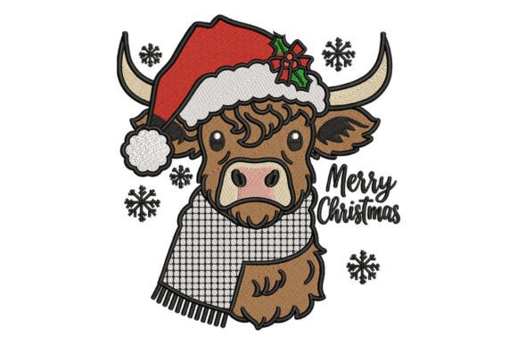 Review: Highland Cow Merry Christmas Embroidery