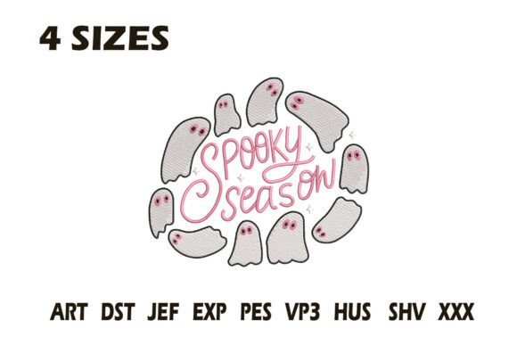 Review: Pink Spooky Season Ghost Embroidery for Etsy