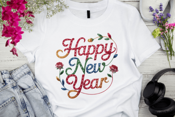 Review: Textured Embroidery Style Happy New Year
