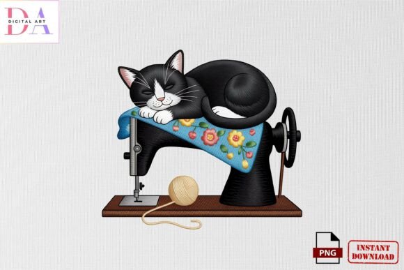 Reviewing Embroidery Cat Sewing Machine PNG for Apparel