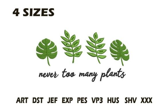 Reviewing Never Too Many Plants Embroidery Design