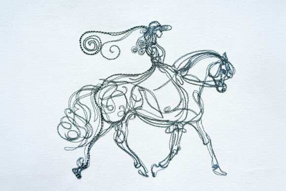 Reviewing the One Line Horse Embroidery Design